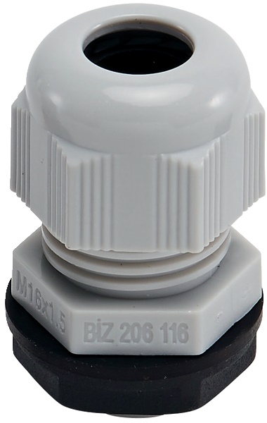 Pressacavo plastica filettatura M12 IP68 5 bar tenuta neoprene uso industriale