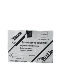 GUAINA INTRECCIATA NERA D10MM 25M