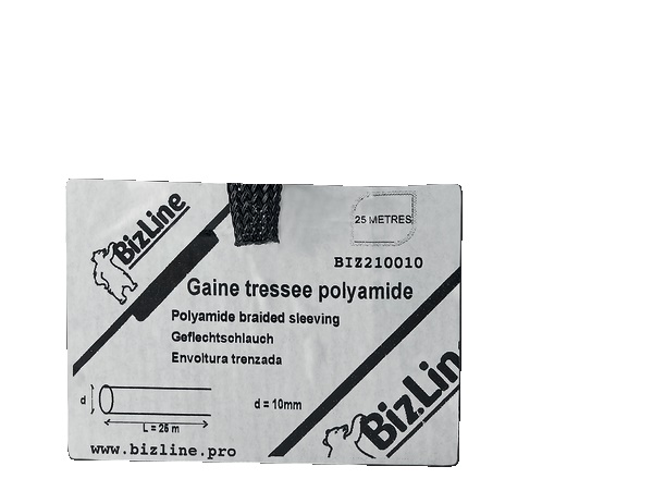 Guaina intrecciata nera Ø 20 mm 25 m flessibile senza alogeni per protezione cavi