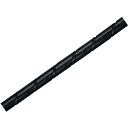 Guaina a spirale 8 mm 10 m nera protezione e organizzazione cavi elettrici polietilene privo di alogeni