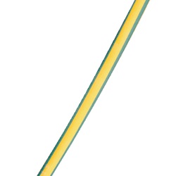 Guaina termoretraibile verde/gialla 24/8 mm senza adesivo per isolamento e identificazione cavi elettrici