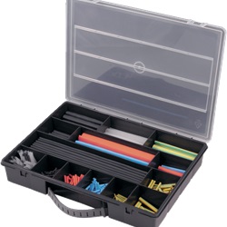 Valigetta manicotti termorestringenti colorati assortiti 210 pezzi protezione cavi fili elettrici