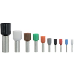 Tubetto terminale singolo 1,5 mm² nero 100 pezzi rame stagnato isolamento polipropilene installazioni elettriche rapide e sicure privo di alogeni