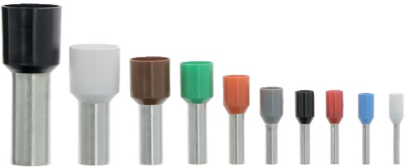 Tubetto terminale singolo 4 mm² arancione privo di alogeni per collegamenti elettrici affidabili sacchetto 100 pezzi