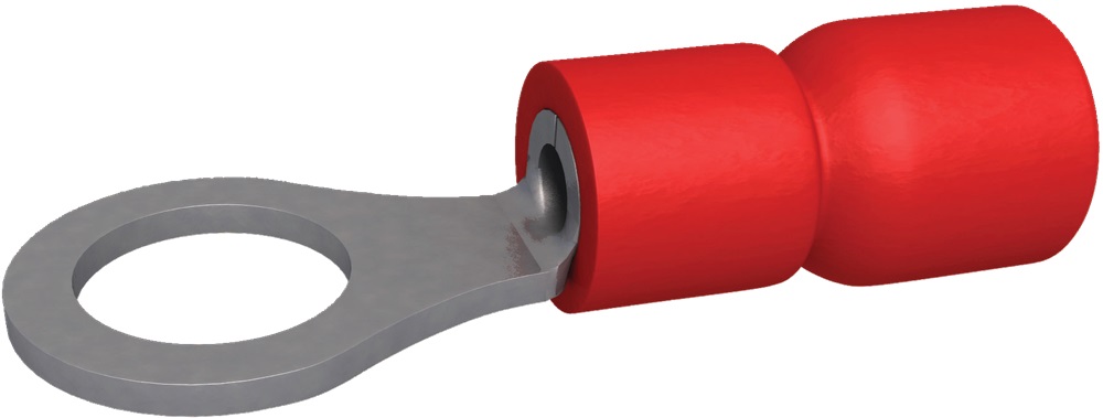 Capocorda preisolato rotondo 0.5-1.5 mm² M6 rosso (x 100)