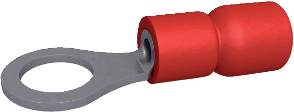 Capocorda preisolato tondo rosso 0,5-1,5 mm² con sistema Easy-Entry per crimpatura rapida e sicura uso elettrico