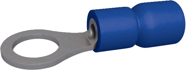 Capocorda preisolato tondo blu rame stagnato 1,5-2,5 mm² per installazioni elettriche confezione 100 pezzi