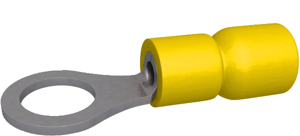 Capocorda preisolati gialli 4-6 mm² rame stagnato confezione 100 pezzi installazione rapida sicurezza elettrica