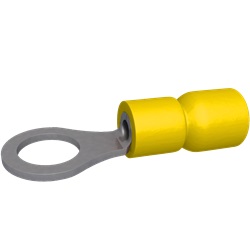Capocorda preisolato rotondo giallo 4-6 mm² M3 (x 100)
