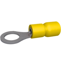 Capocorda preisolati gialli 4-6 mm² rame stagnato confezione 100 pezzi installazione rapida sicurezza elettrica