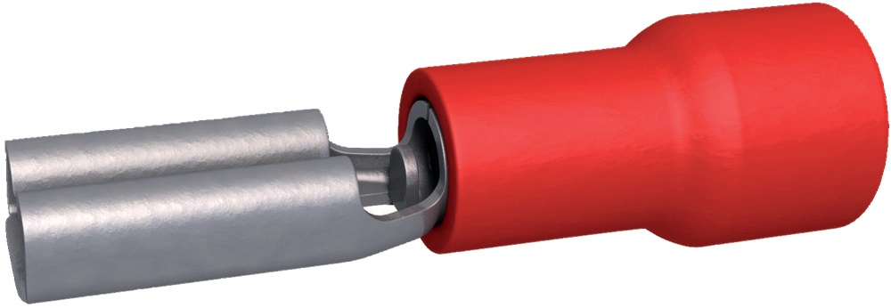 Fermaglio preisolato femmina 0.5-1.5 mm² 2.8 x0.5 mm rosso (x 100)
