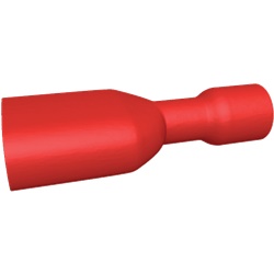 Clip isolata femmina rossa 0,5-1,5 mm² 6,3x0,8 mm ottone stagnato confezione 100 pezzi per cablaggi elettrici affidabili