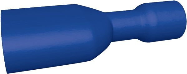Clip isolata femmina blu 1,5-2,5 mm² in ottone stagnato per connessioni elettriche rapide e sicure confezione 100 pezzi