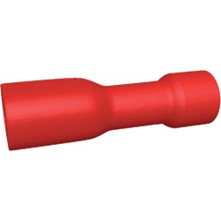Clip isolata femmina rossa 0,5-1,5 mm² 2,8x0,8 mm ottone stagnato per connessioni elettriche rapide e sicure