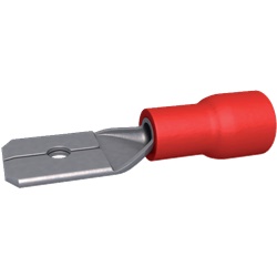 Clip preisolata maschio rossa 0,5-1,5 mm² ottone stagnato per connessioni elettriche rapide e sicure