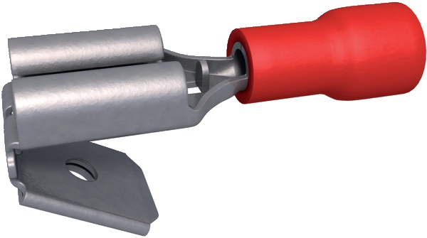 Clip preisolata maschio/femmina rossa 0,5-1,5 mm² ottone stagnato connessioni rapide e sicure