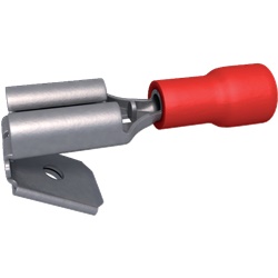 Clip preisolata maschio/femmina rossa 0,5-1,5 mm² ottone stagnato connessioni rapide e sicure