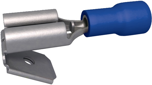 Clip preisolata maschio/femmina blu 1,5-2,5 mm² ottone stagnato connessioni elettriche rapide e sicure