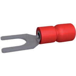 Capocorda preisolato a forcella 0.5-1.5 mm² M3 rosso (x 100)