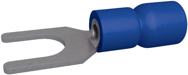 Capocorda preisolato forcella blu 1,5-2,5 mm² M3 sistema Easy-Entry per impianti elettrici industriali (100 pezzi)