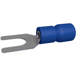 Capocorda preisolato forcella blu 1,5-2,5 mm² M3 sistema Easy-Entry per impianti elettrici industriali (100 pezzi)