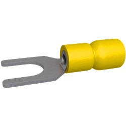 Capocorda preisolato a forcella giallo 4-6 mm² M4 (x 100)