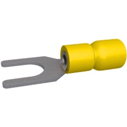 Capocorda preisolato forcella giallo 4-6 mm² M8 Easy-Entry PVC crimpatura rapida UL (50 pz)