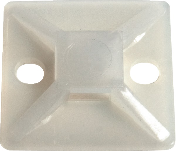 Base adesiva avvitabile trasparente 28x28x5,3 mm per fissaggio rapido cavi elettrici