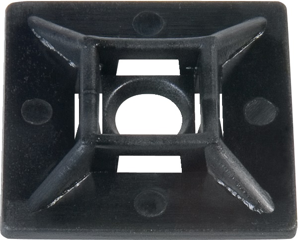 Base adesiva e avvitabile per fascette stringicavo 19,5x19,5 mm nera UV fissaggio rapido cavi elettrici
