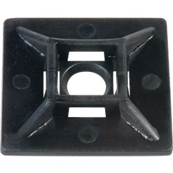 Base adesiva e avvitabile per fascette stringicavo 19,5x19,5 mm nera UV fissaggio rapido cavi elettrici