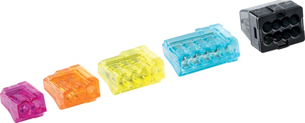 Morsetto automatico CHRISTAL multicolore autoestinguente VO con punta tester per installazioni elettriche rapide e sicure spellatura 11 mm confezione 100 pezzi