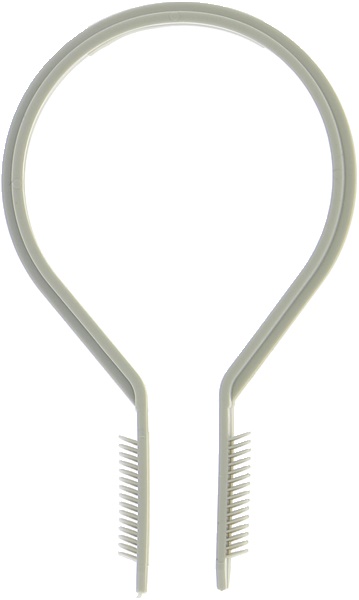 Tassello-fissacavo PA 6,6 grigio Ø28-40 mm per tubi rigidi e cavi, installazione rapida senza attrezzi, per cemento calcestruzzo mattoni (25 pezzi)