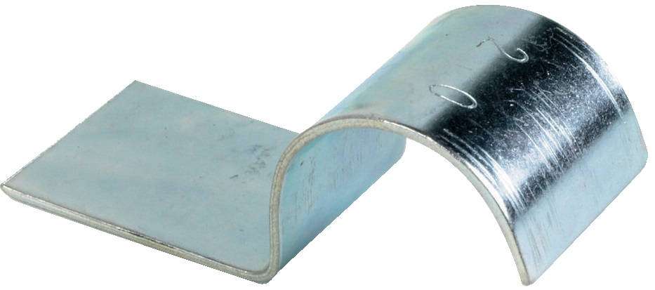 Graffetta di fissaggio piena rinforzata 1 staffa Ø 20 mm in acciaio zincato (x 100)
