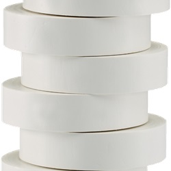 Set 8 nastri isolanti bianchi 15 mm x 10 m PVC autoestinguente per elettricità