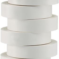 Set 8 nastri isolanti bianchi 15 mm x 10 m PVC autoestinguente per elettricità
