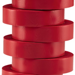Nastro isolante rosso autoestinguibile PVC 15 mm x 10 m set 8 pezzi per elettricisti