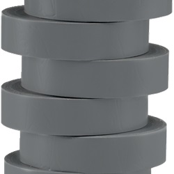 Nastro isolante elettrico grigio 15 mm x 10 m set 8 rotoli PVC autoestinguibile resistente acidi e alcali