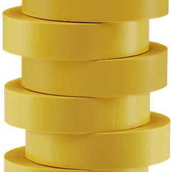 Set 8 nastri isolanti gialli 15 mm x 10 m PVC autoestinguente resistenti acidi e alcali per impianti elettrici