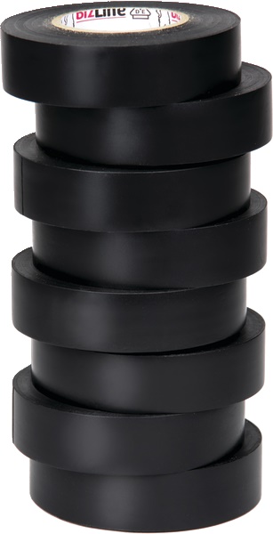 Nastro isolante nero 19mm x 20m PVC ritardante fiamma per impianti elettrici professionali
