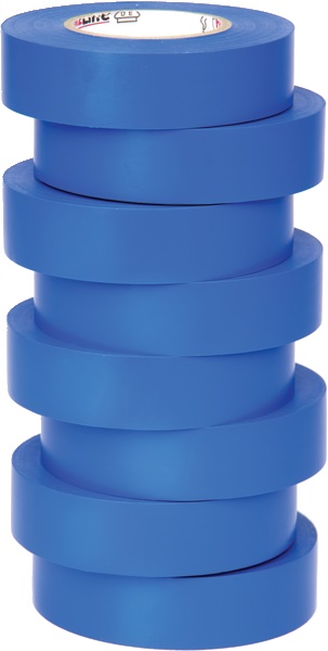 Nastro isolante elettrico blu 19mm x 20m PVC autoestinguente resistente acidi