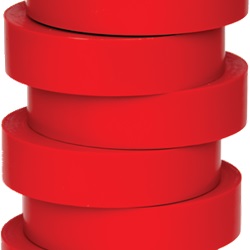 Nastro isolante rosso 19mm x 20m PVC ritardante fiamma applicazioni elettriche