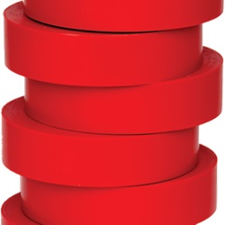 Nastro isolante rosso 19mm x 20m PVC ritardante fiamma applicazioni elettriche