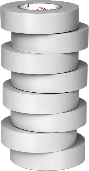 Nastro isolante elettrico grigio 19 mm x 20 m PVC ritardante fiamma autoestinguibile