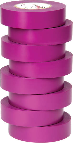 Nastro isolante elettrico viola 19mm x 20m PVC plastificato autoestinguente resistente acidi e alcali