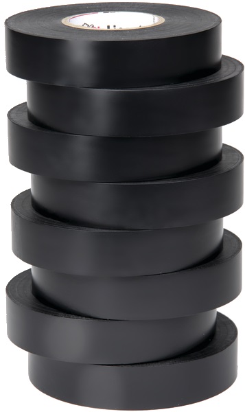Nastro isolante nero 33 mm x 20 m x 0,15 mm PVC autoestinguibile per componenti elettrici