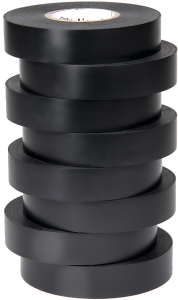 Nastro isolante nero 33 mm x 20 m x 0,15 mm PVC autoestinguibile per componenti elettrici