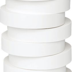 Nastro isolante elettrico bianco 19 mm x 33 m x 0,15 mm PVC autoestinguente (8 rotoli)