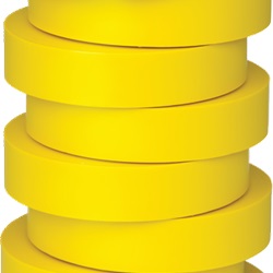 Nastro isolante elettrico giallo 33 mm x 20 m PVC ritardante fiamma per impianti elettrici