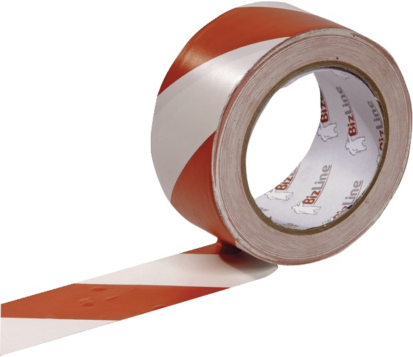 Nastro segnaletico adesivo rosso/bianco 50 mm x 33 m per sicurezza e delimitazione vie fuga