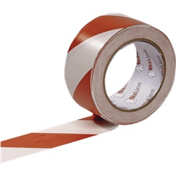 Nastro segnaletico adesivo rosso/bianco 50 mm x 33 m per sicurezza e delimitazione vie fuga